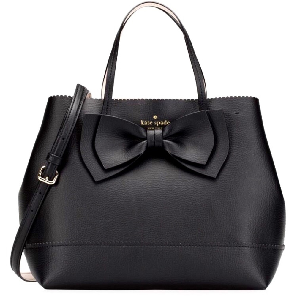 🆕 KATE SPADE 🎀 Bow Vanderbilt Giorgia Black Purse - Picture 2 of 8